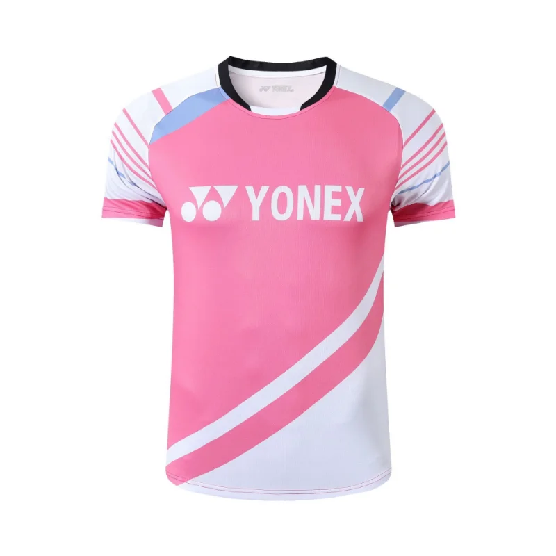 Yonex 2024 New Badminton Competition Uniforms for Men and Women Quick-drying Breathable Short-sleeved Tops T-shirts