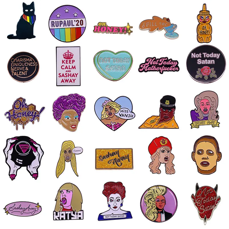 American Teleplay RuPauls Drag Race Enamel Lapel Pin Collect Badge Jewelry Adorn Backpack Hat Collar Brooches