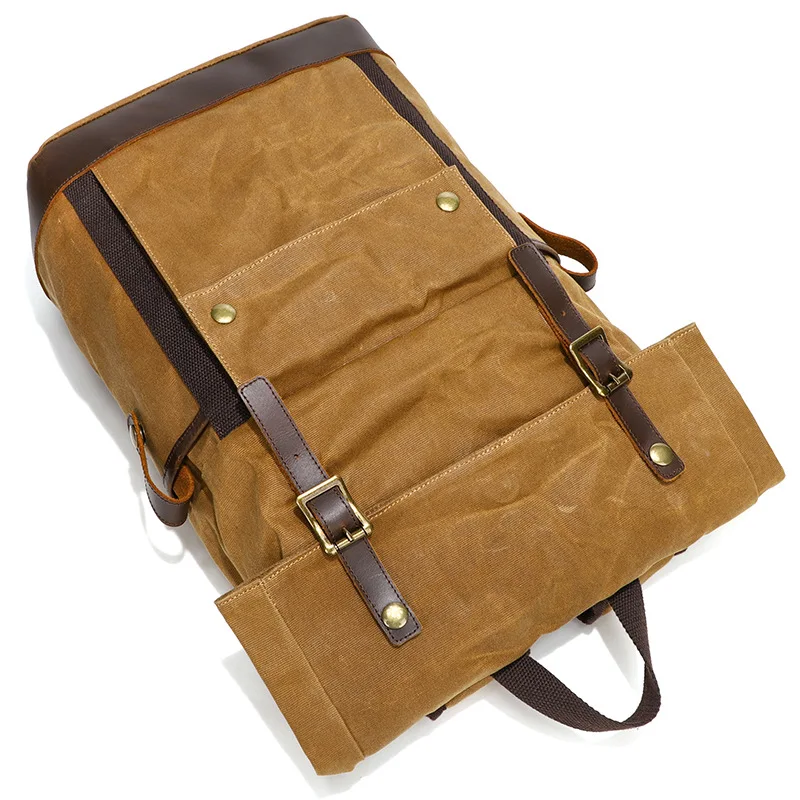 레트로 바틱 캔버스 백팩, 야외용, 방수 및 내마모성, 컴퓨터 휴대에 적합합니다.