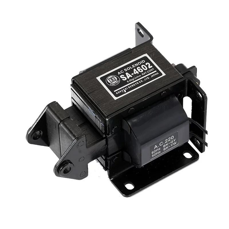 SA-4602 AC110V 220V 380V Pull Type Traction Solenoid Electromagnet Heavy Duty 8kg Force 30mm Long Stroke AC Actuator