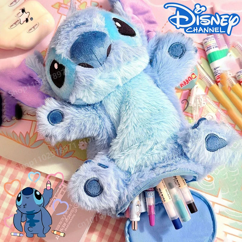 

Disney Stitch Plush Pencil Case Cartoon Kawaii Hand Puppet Pen Bag Student Stationery Toys School Supplies Children‘s Award Gift