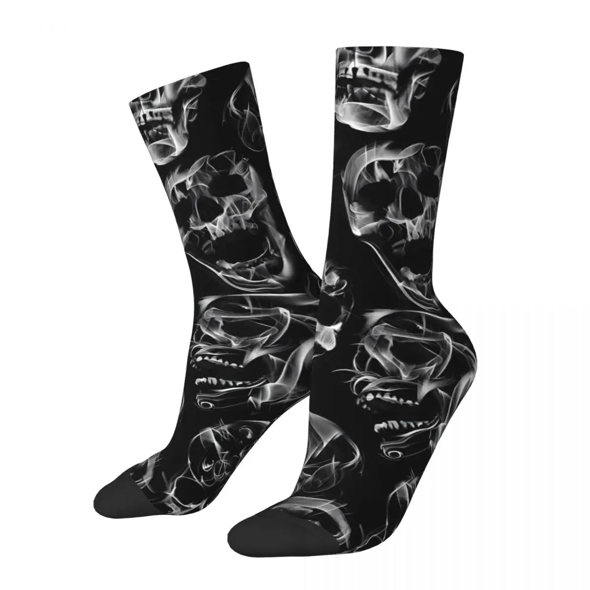 

Smoke Skulls Men's Socks Vintage Harajuku Street Style Novelty Casual Crew Sock