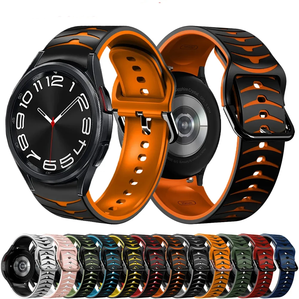 Correa de silicona sin espacio para Samsung Galaxy Watch 6 5 Classic 47mm 44mm 46mm 42mm reloj inteligente 6 5 Pro 45mm 44mm 40mm pulsera