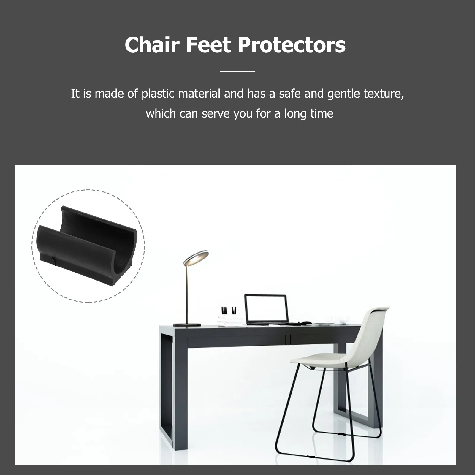 50Pcs Black Furniture Foot Pads Anti-Slip Table Chair Leg Covers Non-Skid Protectors Trampoline Pole Caps Trampoline Leg Covers