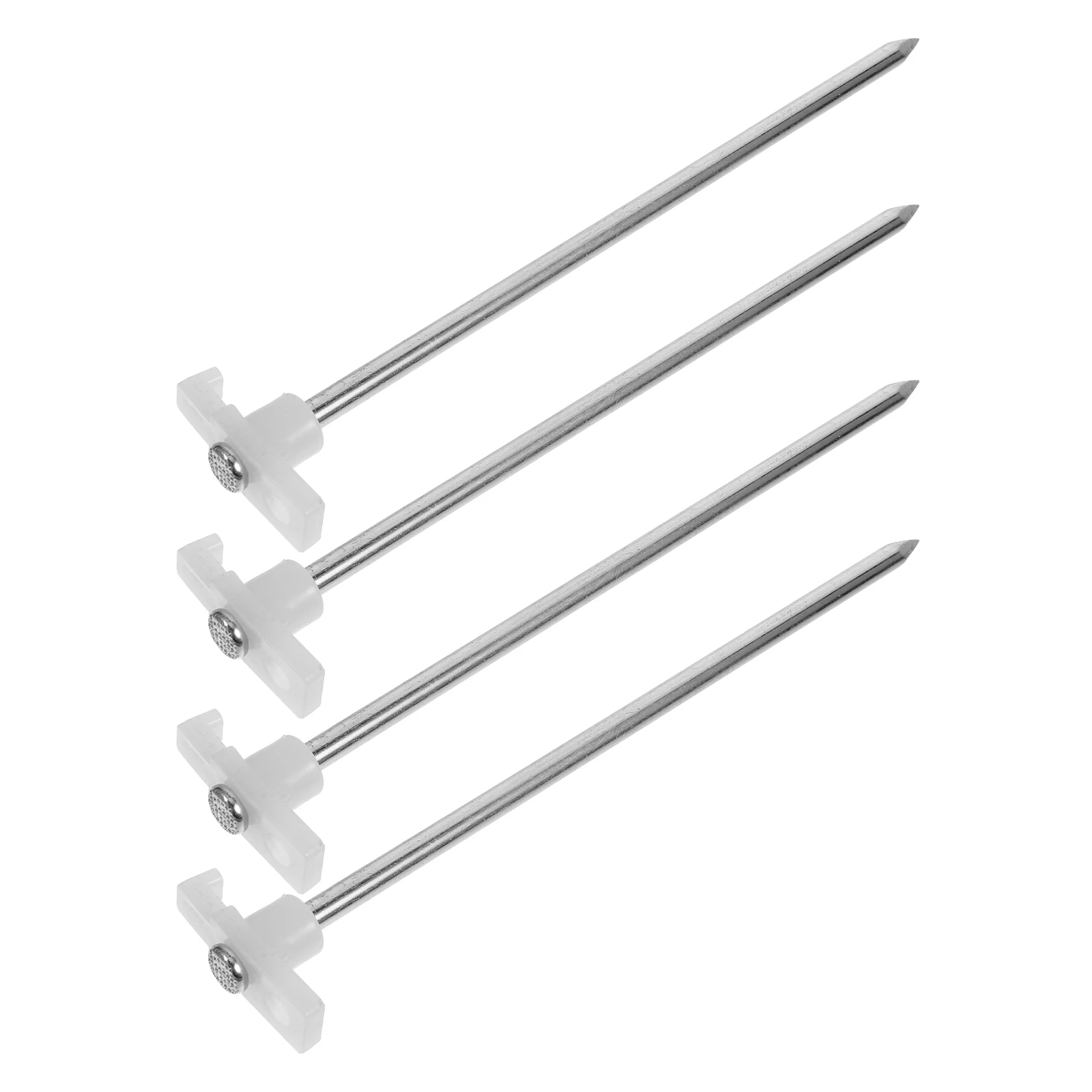 

4pcs Heavy Duty Tent Stakes Durable Plastic White Camping Lawn Beach Gazebos Hiking Accessories Outdoor Gear