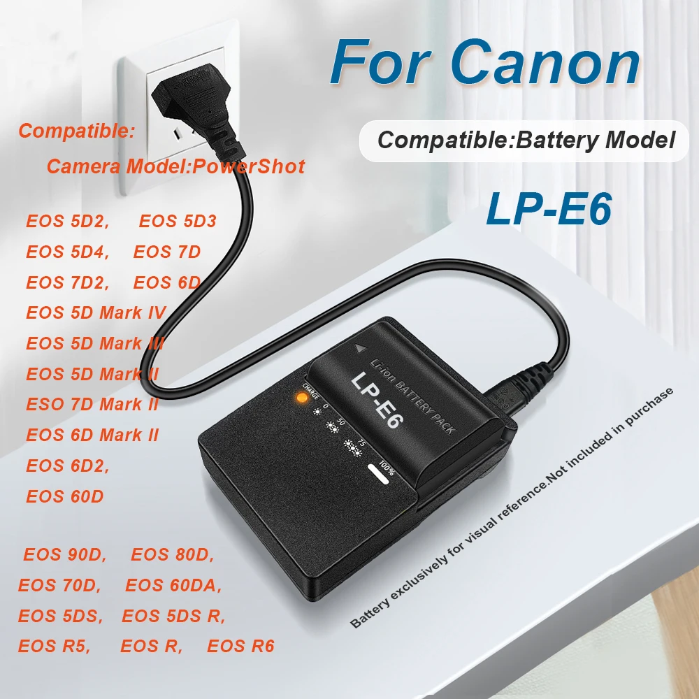 LC-E6  LP-E6N LP-E6NH Camera Battery Charger EU AU UK US Plug LC-E6E LCE6E LC-E6 For 70D 60D 7D 5D2 5D3 Mark II 5D MarkIII LP-E6