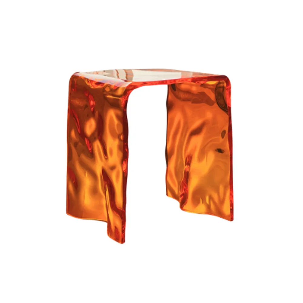 Acrylic Transparent Magic Cube Rainbow Stool Home Shoe Changing Low Stool Living Room Tea Table Stool Chair Makeup Stool view 5