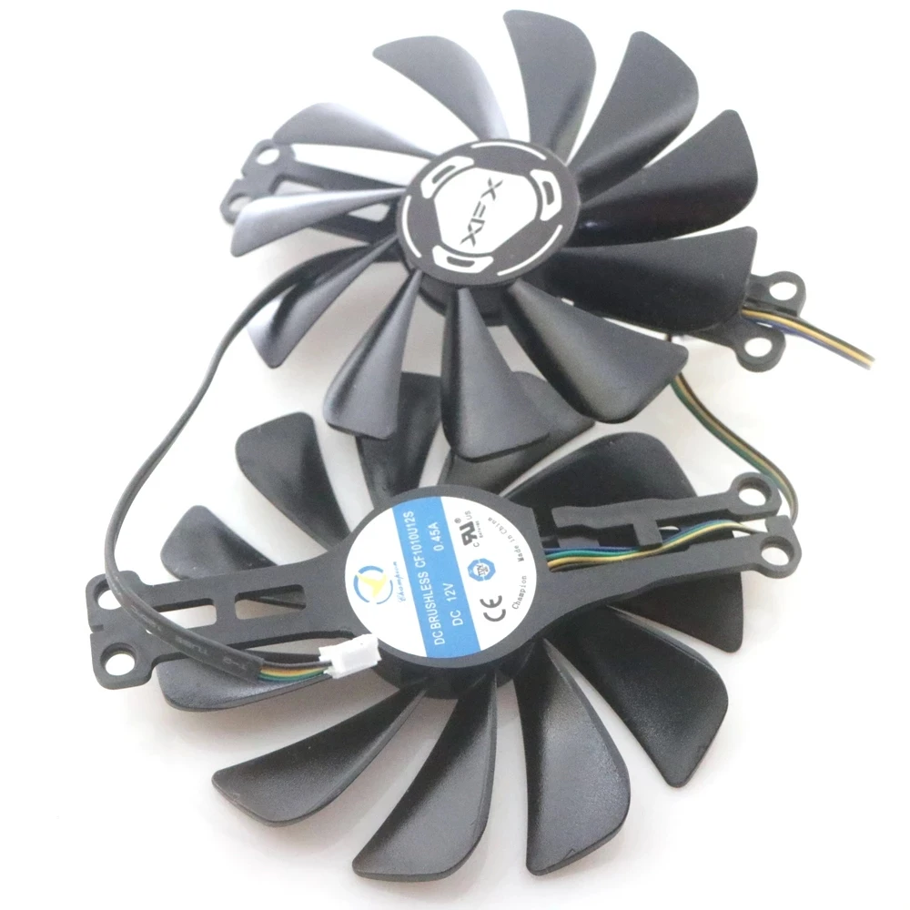 Imagem -04 - Ventilador Vga para Xfx Rx6600 6600xt Velocidadester Placa Gráfica Ventilador de Refrigeração 4pin Cf1010u12s Tyd10010m12lpa 12v 0.45a 95 mm 105 mm