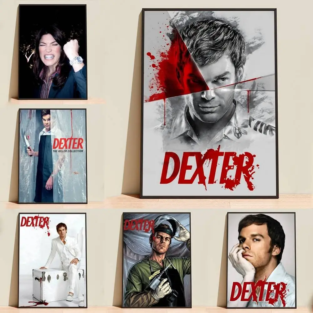 Bay Harbor Butcher Movie D-DEXTER Poster Self-adhesive Waterproof Paper Sticker Coffee House Bar Room Wall Decor
