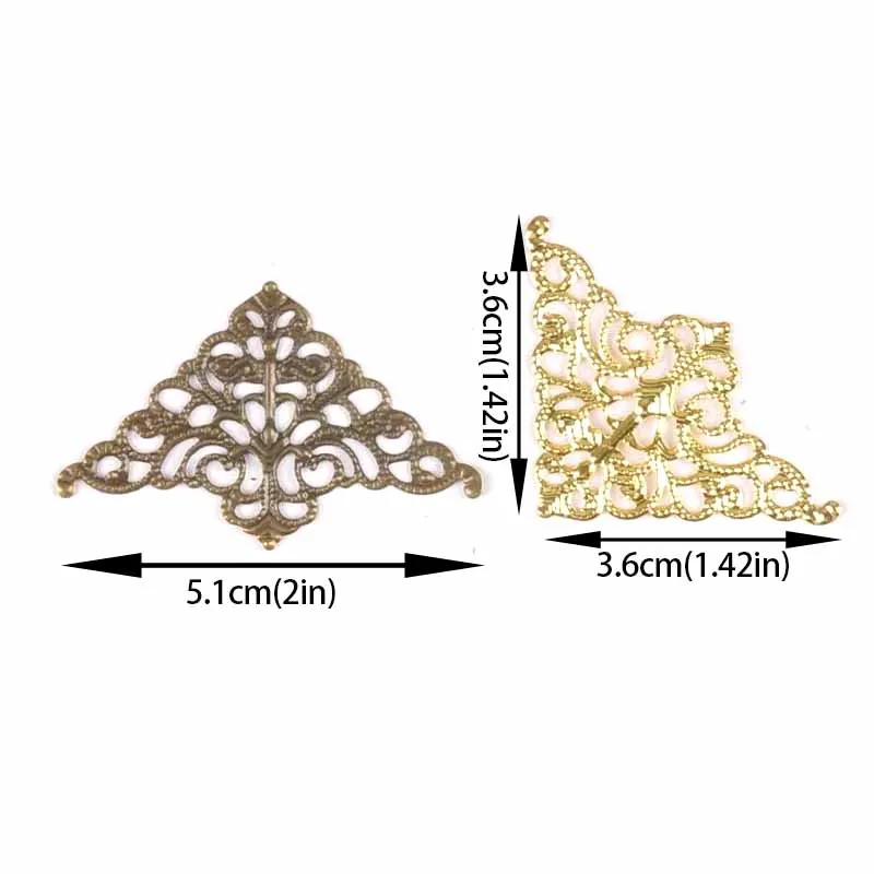 10pcs Filigree Wraps Connectors Charm DIY Jewelry Accessories Findings Supplies For Jewelry 36mm YKL0733