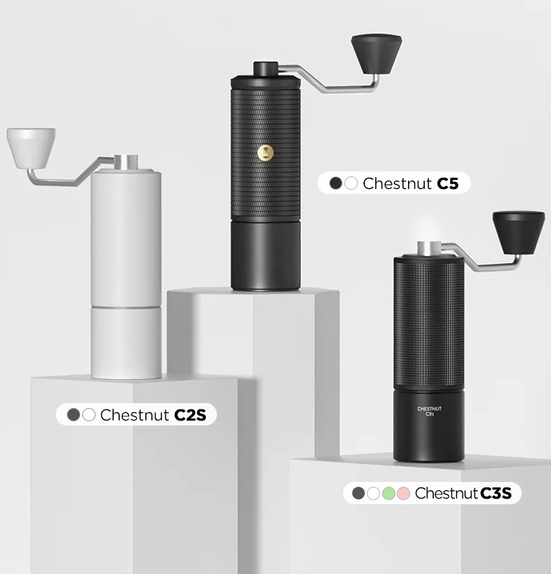 

Original Timemore Chestnut C5/C5 ESP Coffee Grinder with Non-slip Silica Gel Foldable Crank Inside Portable Detachable Grinder
