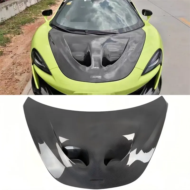 

For McLaren 540C 570S 570GT 600LT Real Dry Carbon Fiber Hood Engine Cover Hood Car Headliner Hood Cover Upgrade Auto Parts Kit