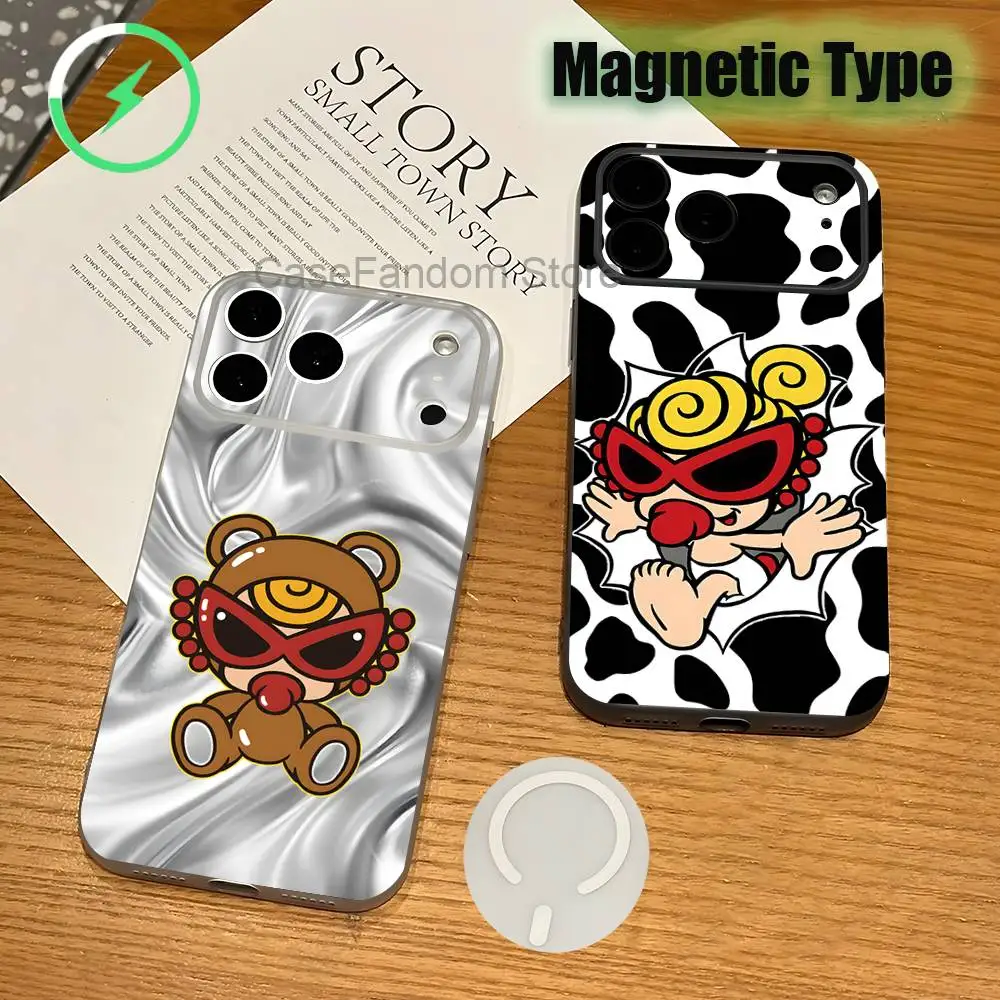 

H-Hysteric M-Mini Magnetic Wireless Charging Transparent White Phone Case For iPhone 17,16,15,14,13,12,11,Pro,Max,Plus