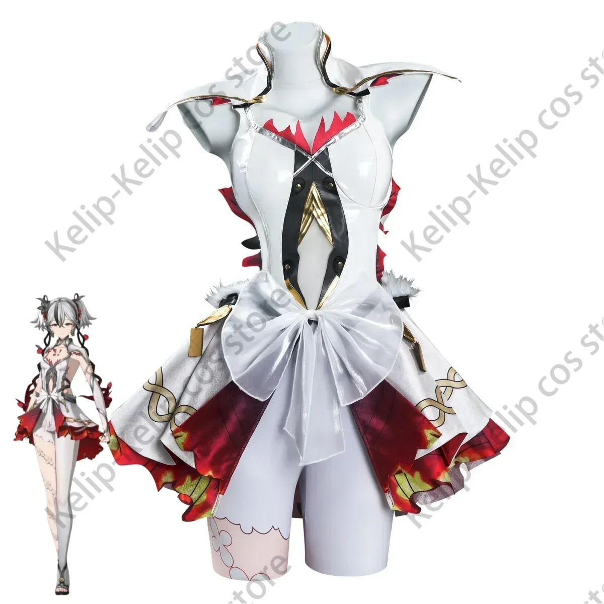 เกม Wuthering คลื่น Chun คอสเพลย์อะนิเมะชุด Headwear Panty Hose วิกผมผู้ใหญ่ผู้หญิงเซ็กซี่ฮาโลวีนคริสต์มาสชุด