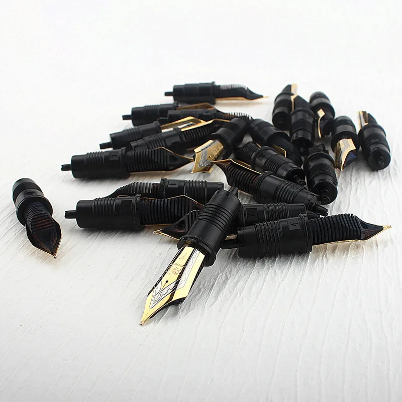 Jinhao X159/9019 Füllfederhalterfeder # 8, ersetzte Spitze, goldfarben, extrafein, fein, mittlere Spitze – Detail 4