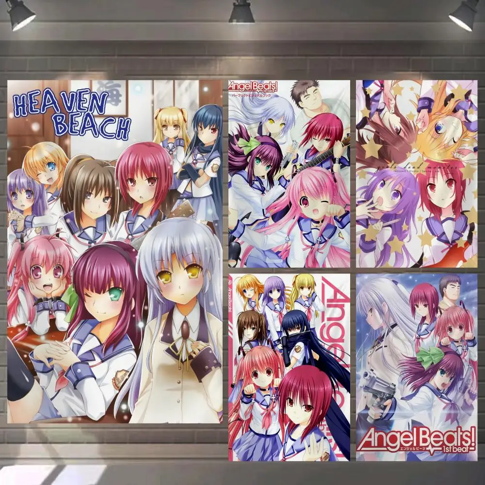 Anime Angel Beats Tapestry Microfiber Background Art Decor For Bedroom Living Room Bar Garden Outdoor Festival Wall Deco