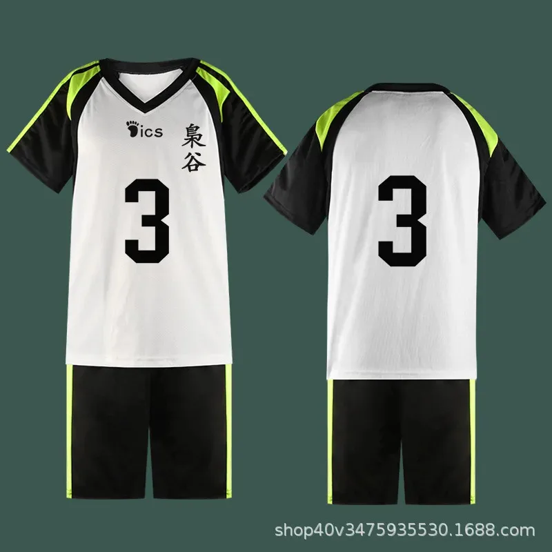 أنيمي هايكيو!! Fukurodani Bokuto Koutarou موحدة تي شيرت والسراويل تأثيري حلي Haikiyu فريق الكرة الطائرة جيرسي