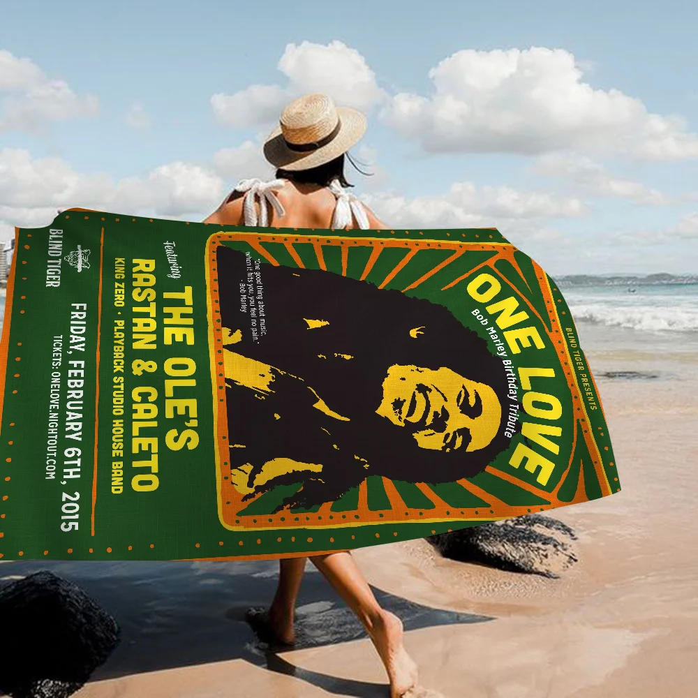 Bob-Marley-Quotes Rasta Reggae Towel Microfiber Beach Towel Absorbent Quick dry Soft Yoga Swimming Resort Mountain Climbing