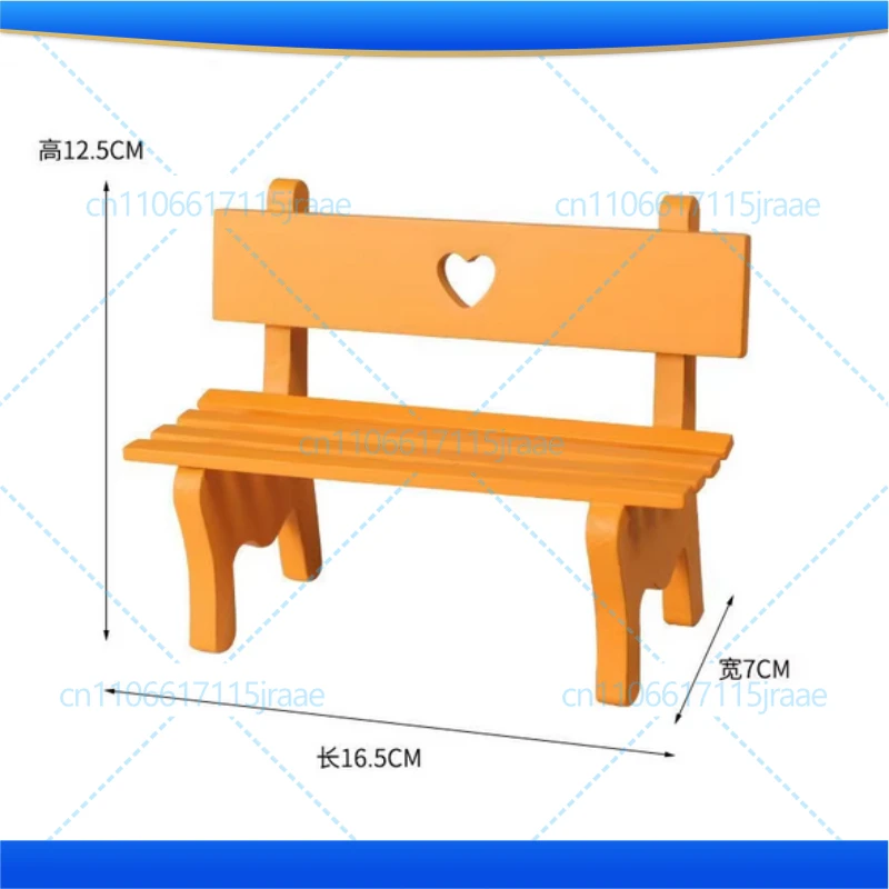 3pcs Dollhouse Miniature Furniture Wooden Garden Beach Chair Model For Dolls House Accessories Decor Toy