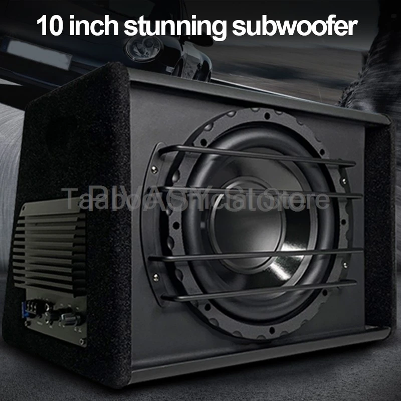 Subwoofer attivo da 800 W 12 V cassa di risonanza per auto 10 pollici Super Bass Audio 4ohm altoparlante 89dB sistema audio per la modifica dell'auto del camion