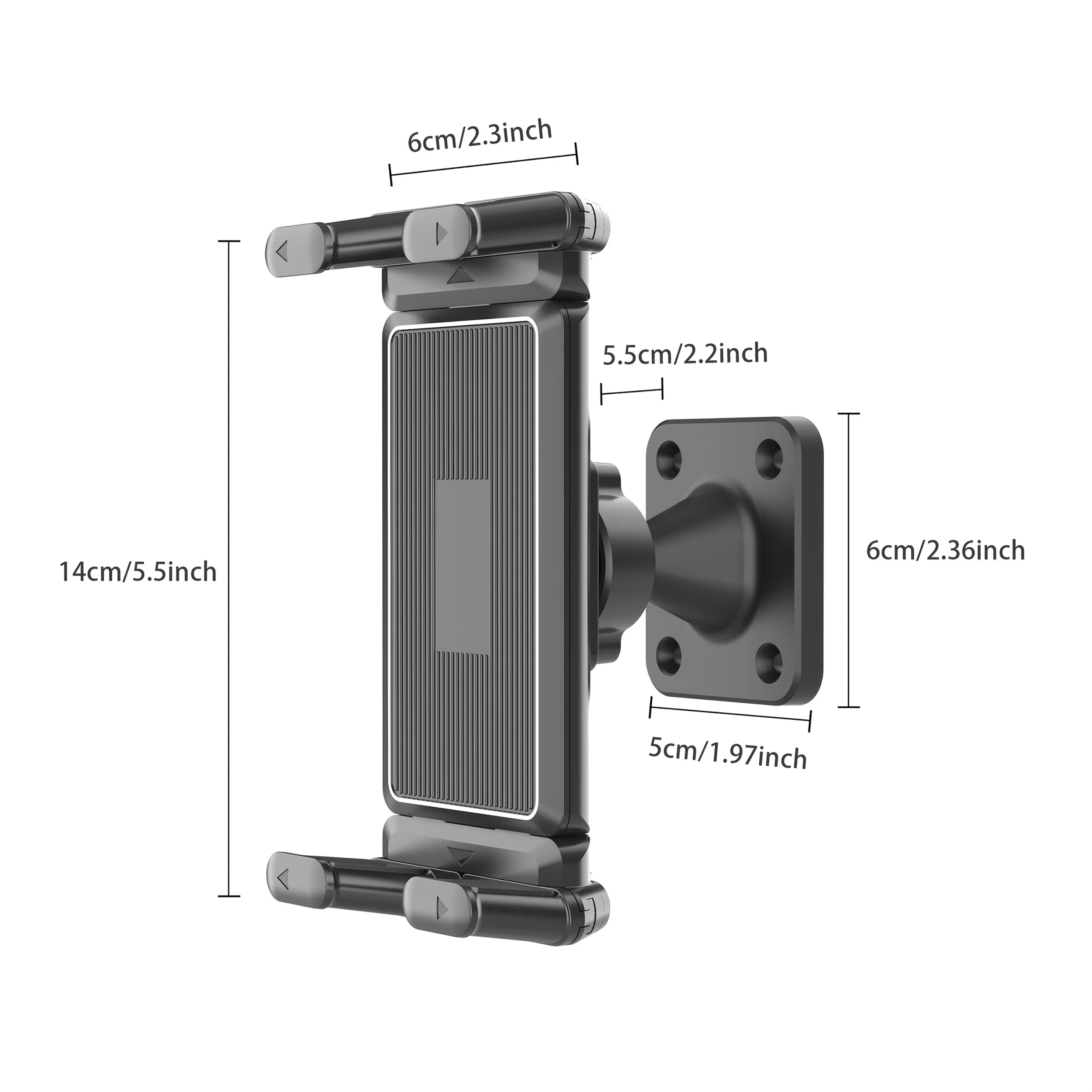 SMGXHE Tablet Wall Mount, 360° Rotation Tablet Holder Stand, Kitchen Wall Mount Compatible with Ipad/Iphone/All 4.7-15 Inch