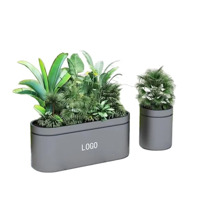 

Outdoor stainless steel flower box courtyard outdoor pool fence wrought iron rectangular