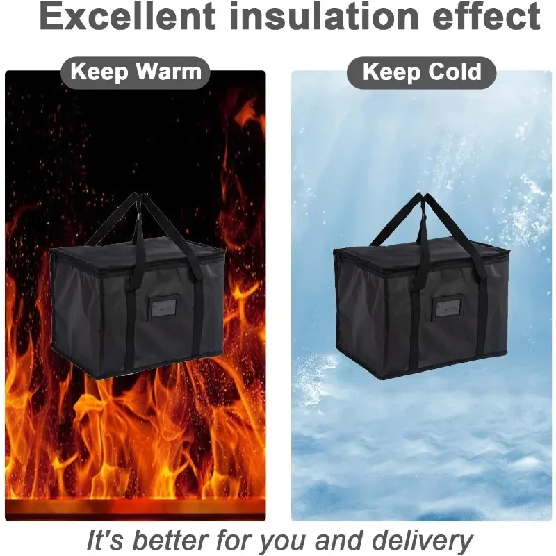 حقيبة توصيل الطعام مقاس 43 × 31 × 30 سم، حقيبة حرارية لتوصيل الطعام، حقيبة تبريد معزولة سعة 40 لترًا، حقيبة بقالة قابلة للطي تحافظ على الطعام ساخنة أو باردة #6