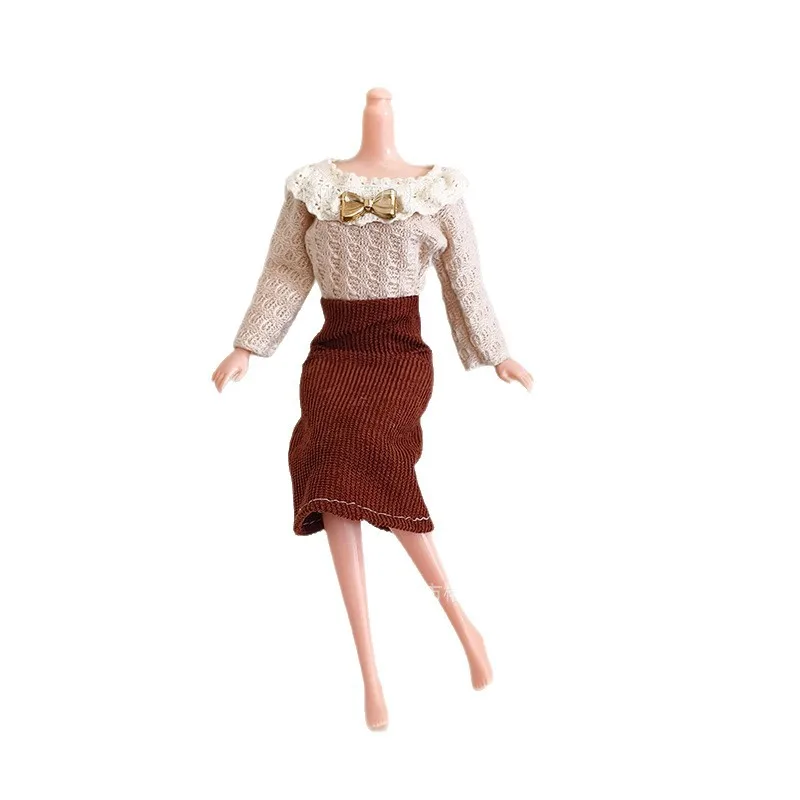 Neue 30 cm Puppe Spielzeug Kleidung Zubehör Retro Kleid Mode Prinzessin Puppe Rock Set Für Ihre BB 1/6 BJD Puppen täglichen DIY Dress Up