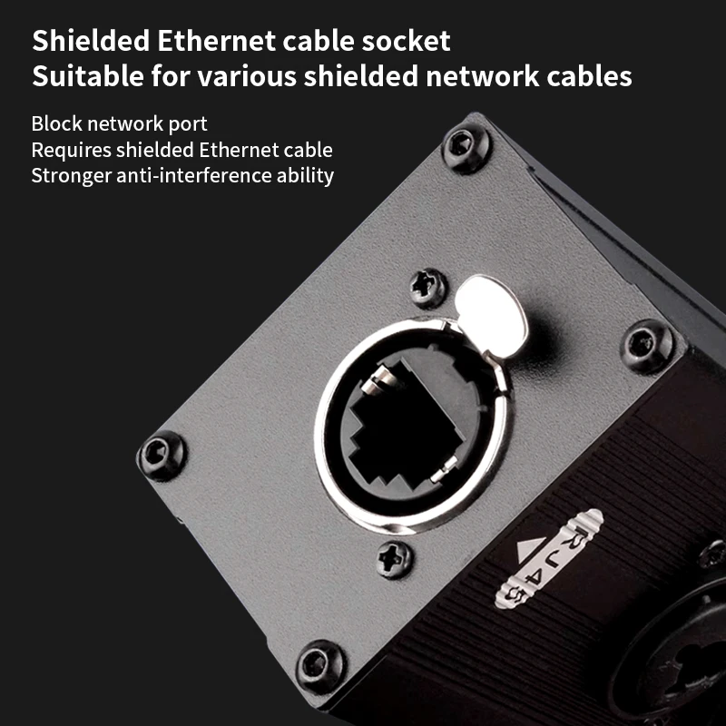 Extensor de sinal de rede 4 cabo de rede digital de conversão de luz XLR para caixa de transmissão de áudio e vídeo de distribuição de sinal analógico