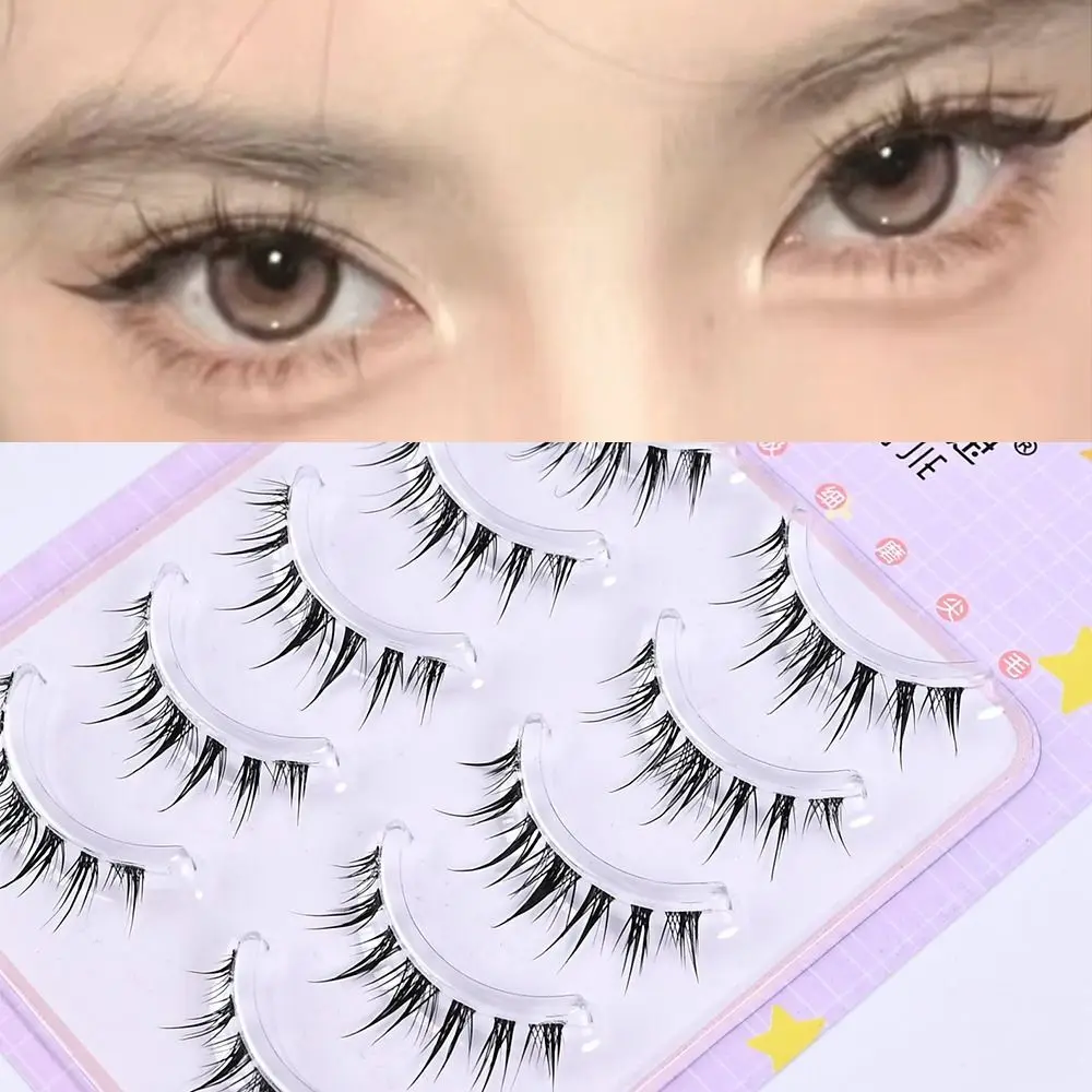 Lazy False Eyelashes Wet Sharp Thai Comics Eye Lashes Soft Transparent Stem Eye Makeup Tools for Eyelash Extension