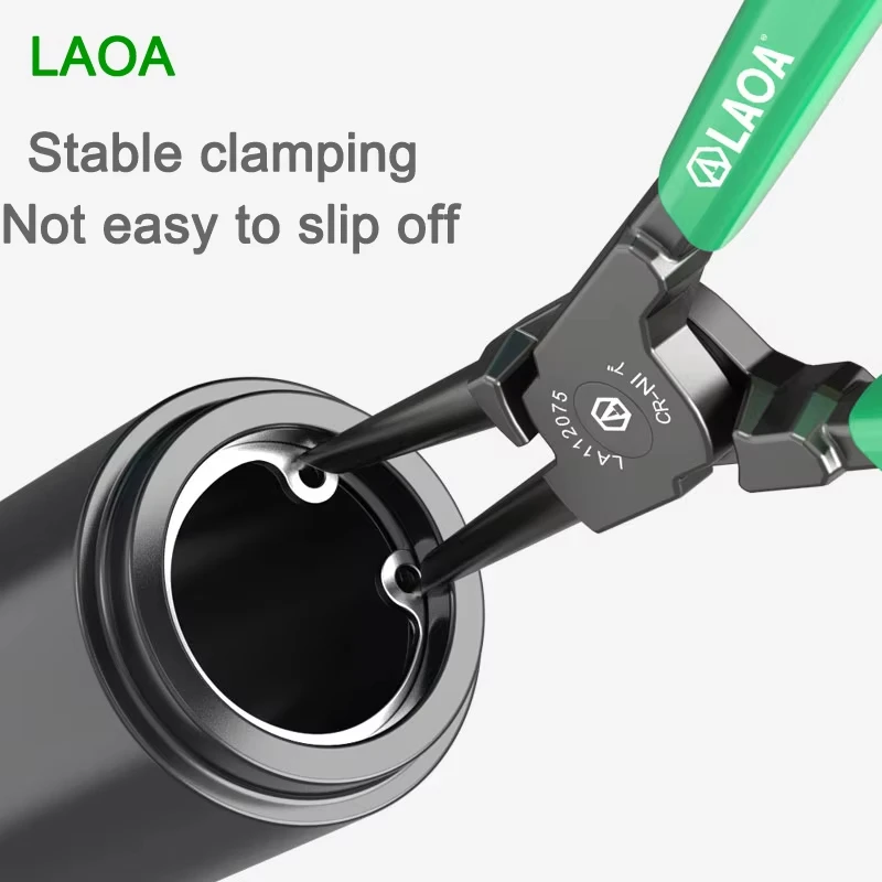 LAOA 7-дюймовые внутренние внешние плоскогубцы, стопорные зажимы, портативные многофункциональные плоскогубцы с стопорным кольцом для ручного инструмента