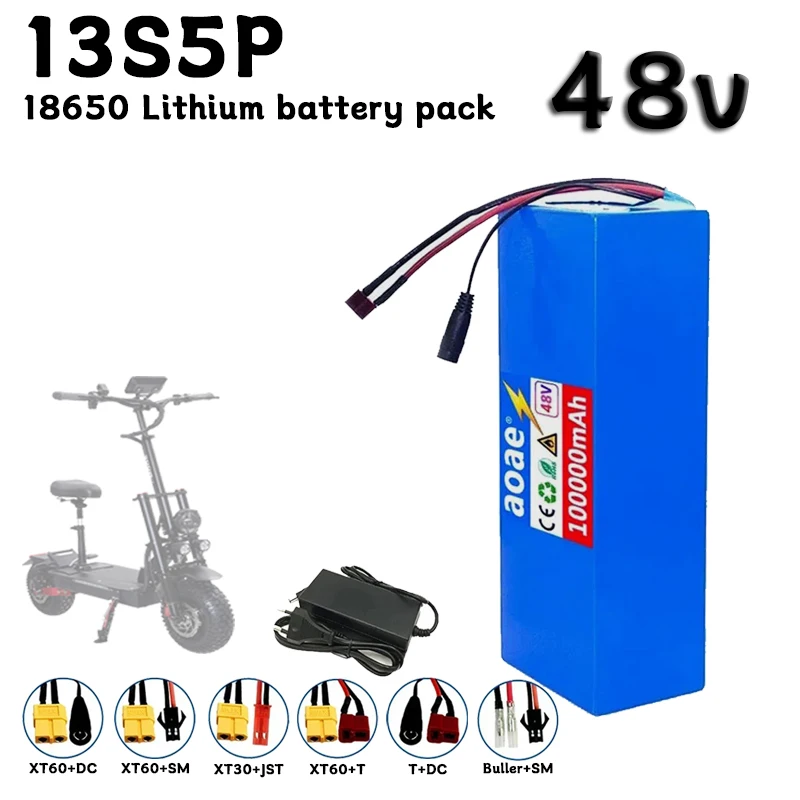 

100%New Original 48V 100Ah 13s6p Lithium Battery Pack 48v 100Ah 2000W Citycoco Motorized Scooter Batteries Built in 50A BMS