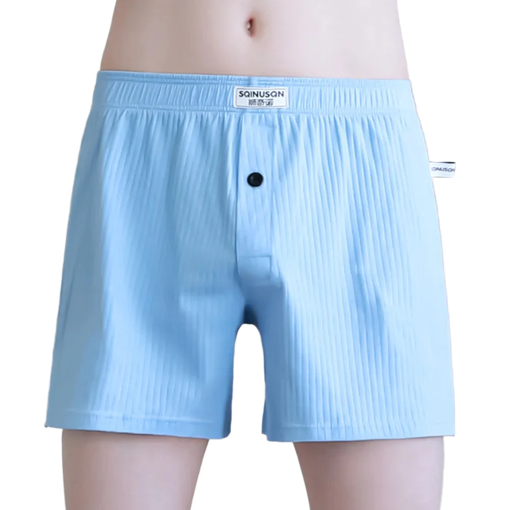 

Daily Comfort Blue Breathable Underwear Breathable Boxer Shorts Cotton Home Wear 95 Cotton Fabric Classic Style