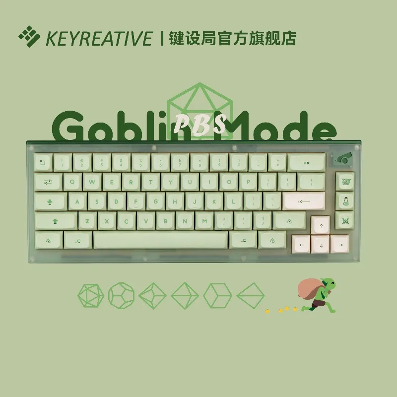 Goblin Mode Theme Keycaps Set Customized PBT Sublimation PBS Profile 147key Keyboard Caps for Mechanical Keyboard Accessories