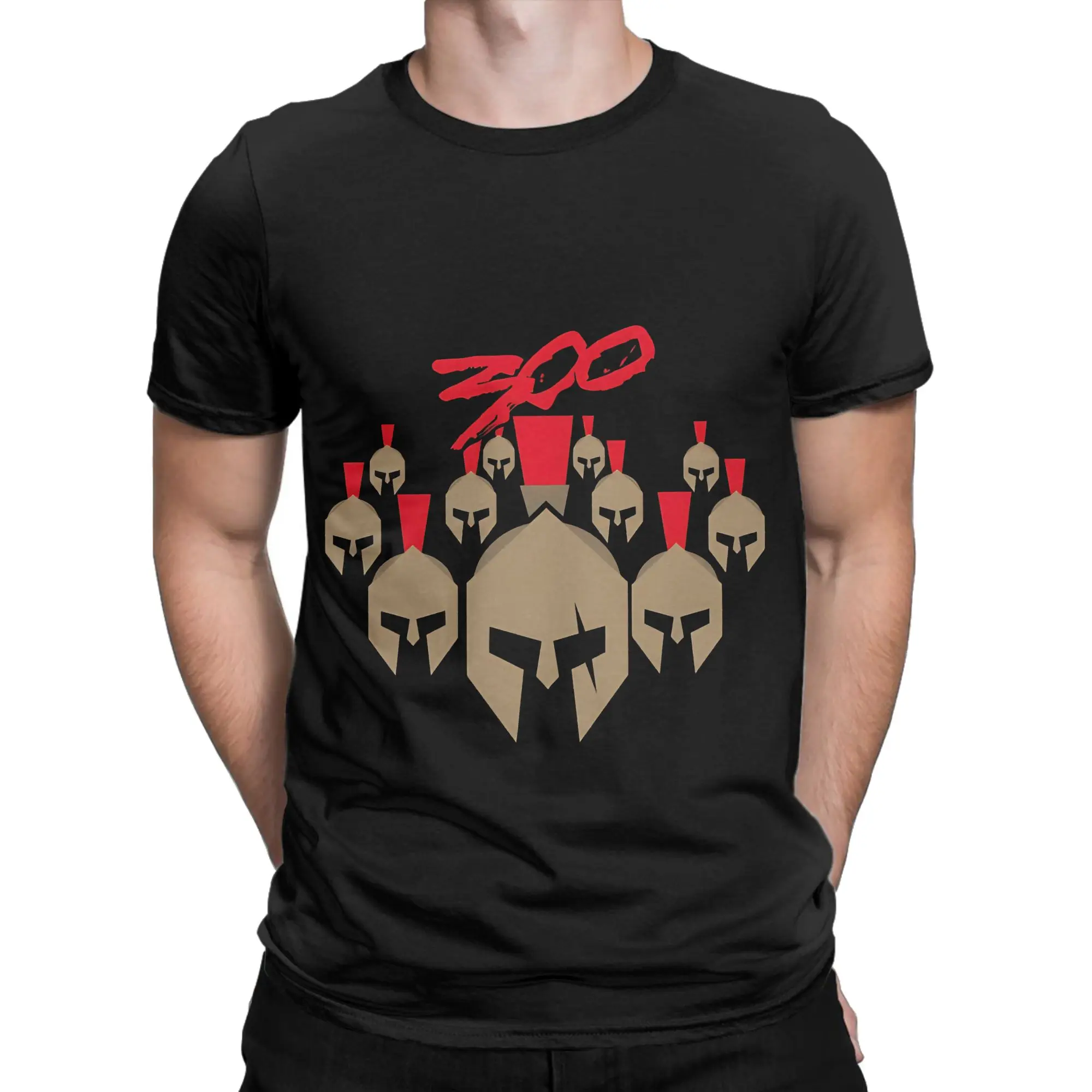 Spartans what is your profession  Classic Shirt Graphic Funny 100% Cotton T-Shirt 300 Sparta wWarriors Tees Tops For Men