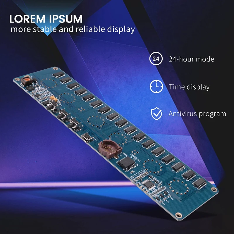 Nixie Tube Clock reloj Digital LED, Kit de placa de circuito de regalo, sin tubos PCBA, DIY In14 In4