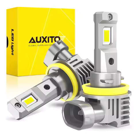 AUXITO 2Pcs 16000LM H8 H11 LED CSP Chip Car Headlight Bulbs HB4 9006 H9 9005 HB3 LED Fog Lamp Super Bright 6500K White