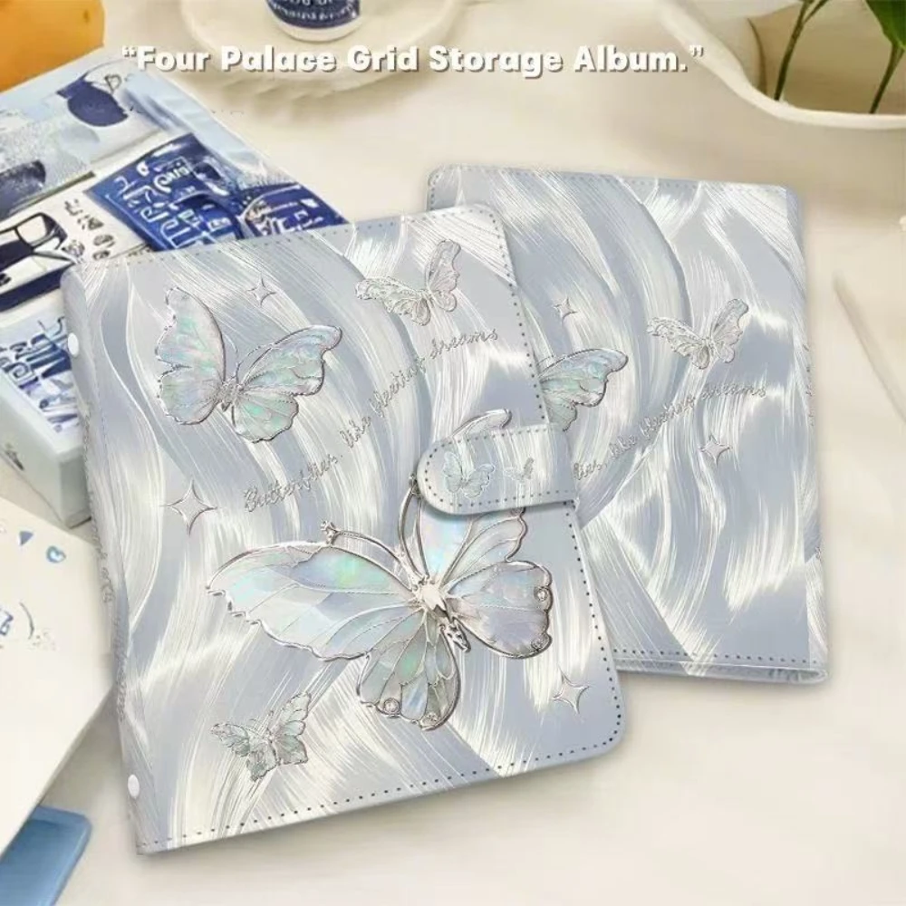 

A5 Card Binder 4 Pockets Collection Loose Leaf Notebook PU Leather Cover 40 Pages Sleeves Photocard Holder Card Storage Book