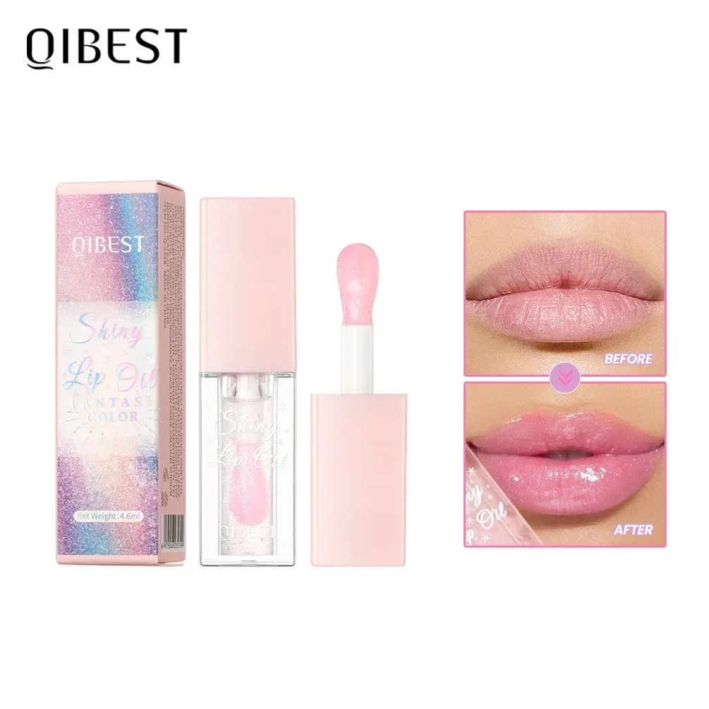 

QIBEST Warm Color Changing Lip Oil Easy Color Shiny Pearl Long-lasting Moisturizing Temperature Color Changing Lipgloss Cosmetic