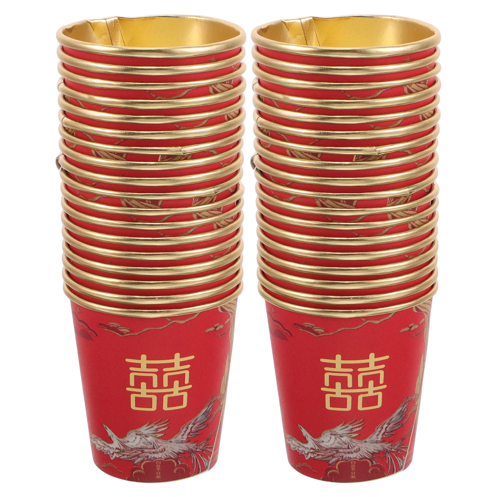 

50pcs Chinese Thicken Hot Drink Tea Beverage For Reception Banquet Party Supplies Wedding Festive Cup Drinkware For Wedding