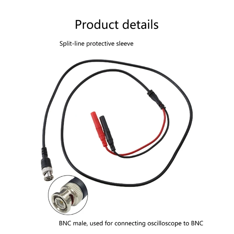 L69A BNC Male to 4mm Safety Male Banana Plug Test  Probes Oscilloscope Low Loss Coaxial Cable-Connection Conductive Wire