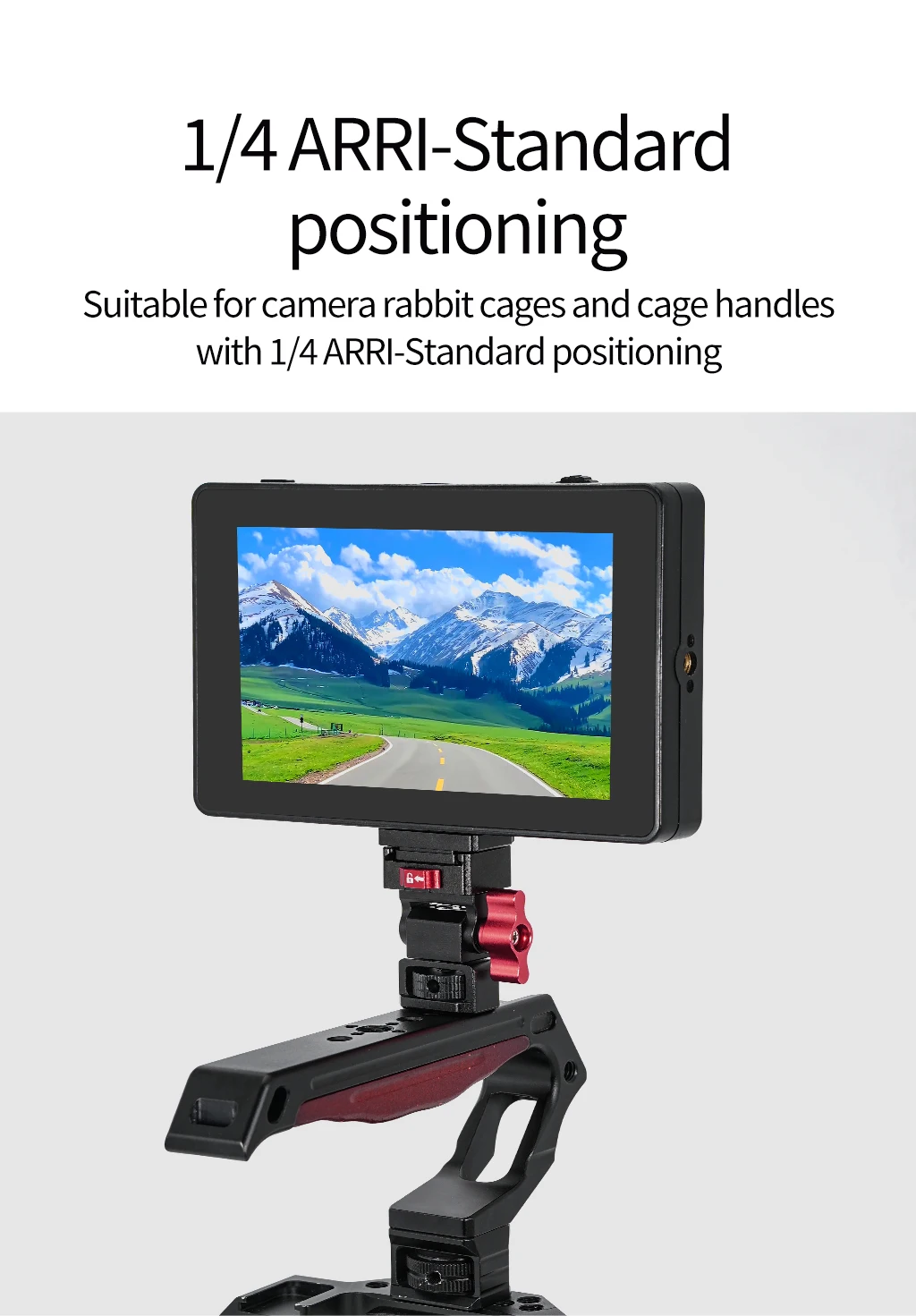 Video Rig Kugelkopf 360 drehbare Monitorhalterung 1/4 Zoll ARRI Pin Kaltschuh Schnellwechselplatte für DSLR-Kamera LED-Lichtmikrofon – Detail 13