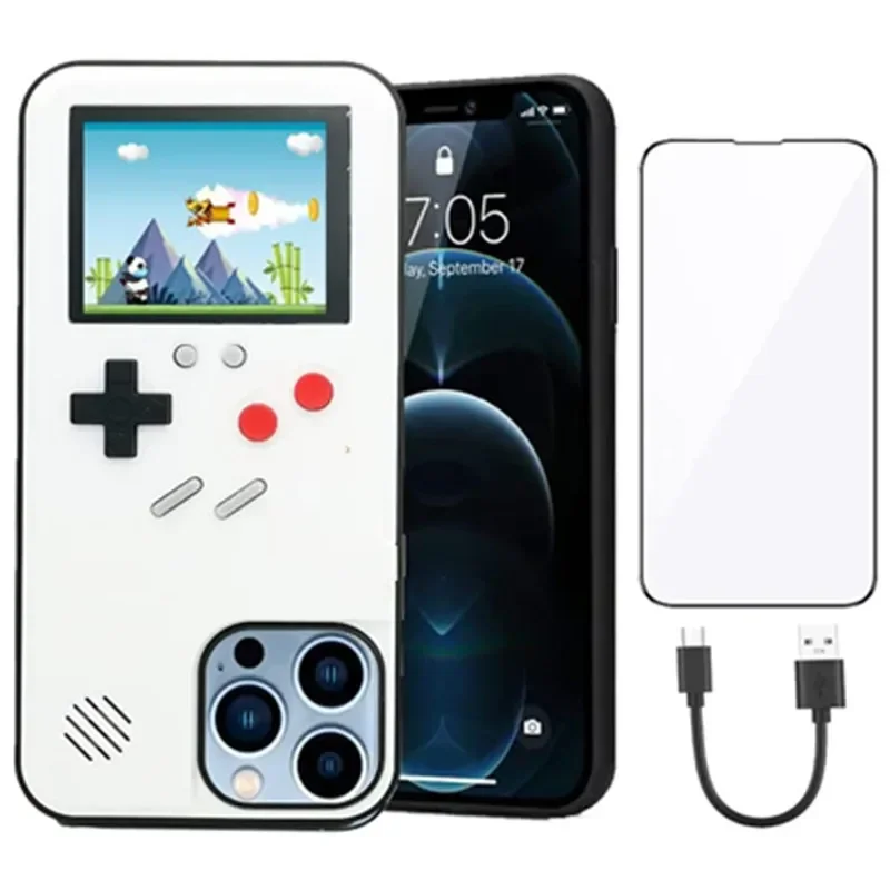 Funda de teléfono Gameboy de 36 juegos clásicos para IPhone, 13, 14, 15 Pro Max, 12 Mini, 11, XR, X, XS, 8, 7 Plus, i15 Game Boy, cubierta a prueba de golpes