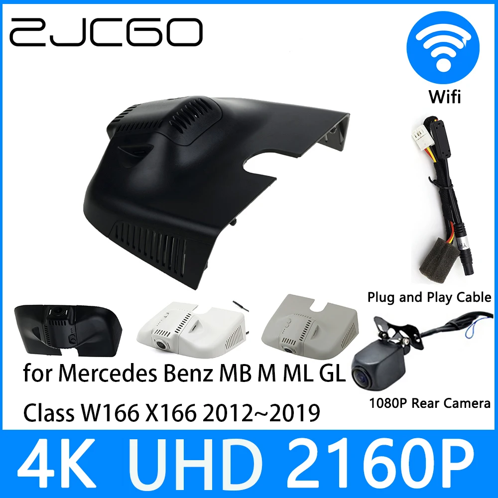 

ZJCGO Dash Cam 4K UHD 2160P Car Video Recorder DVR Night Vision for Mercedes Benz MB M ML GL Class W166 X166 2012~2019