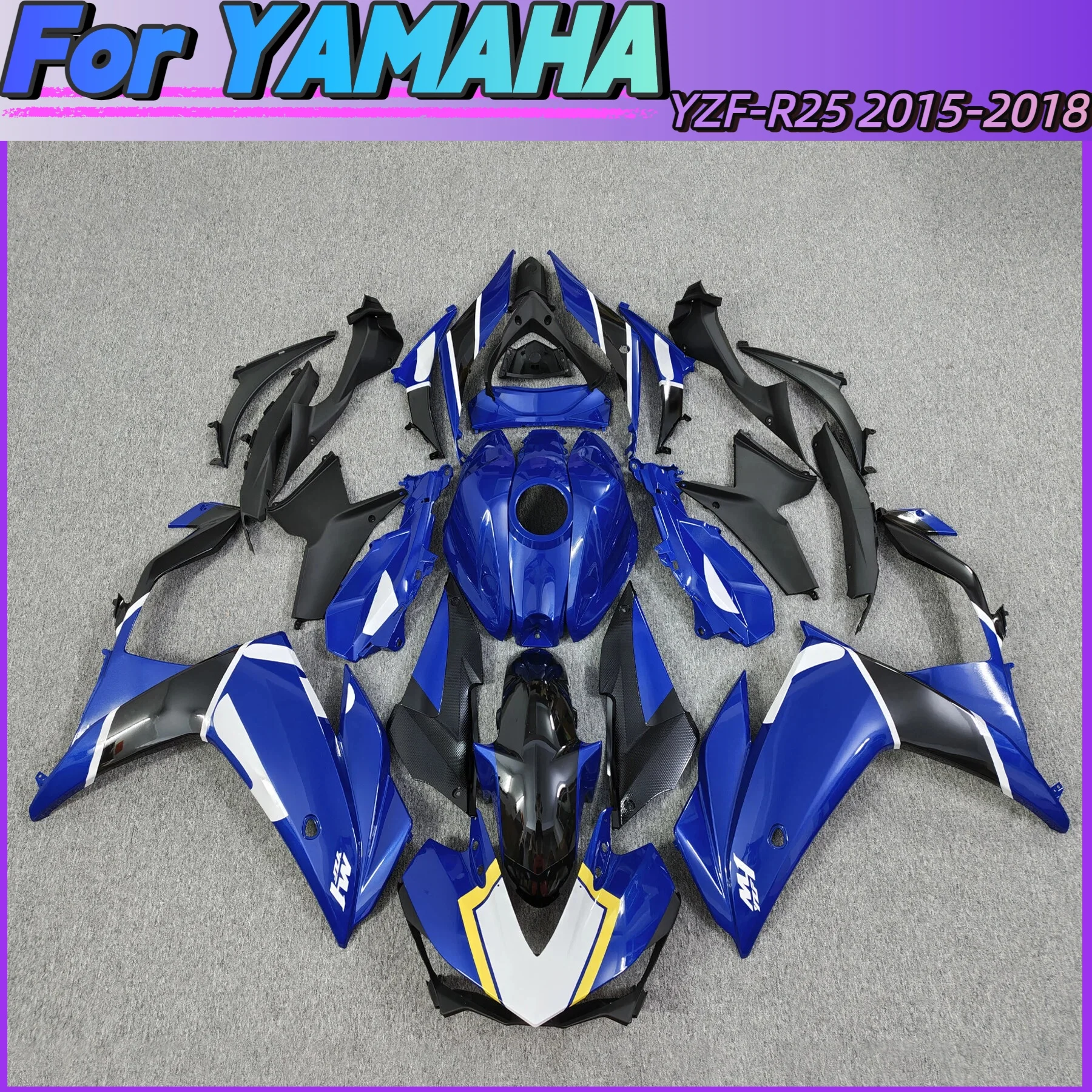 

Motorcycle Fairing Suitable For YAMAHA R25 15 16 17 18 years R3 2015 2016 2017 2018 Fairing Matting Red Black