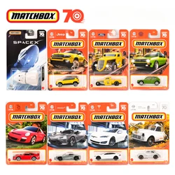 Mattel-coche Matchbox Original para niños, juguete de aniversario de 70 años, fundido a presión, SpaceX, dragón, Porsche 1/64, GT3, Volkswagen, regalo de Golf, 911