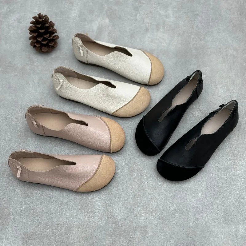 

Женские туфли из мягкой коровьей кожи, летние, 2026, новая модная коллекция, с квадратным носком, удобные, дышащие, без застежек, для улицы