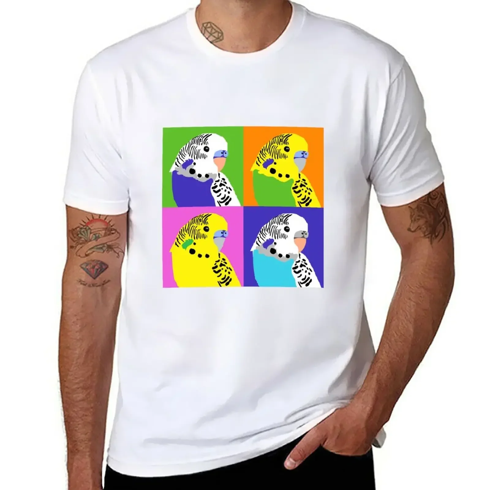 graphics boys whites tops black t shirts for men The budgerigars T-Shirt harajuku oversized t shirt