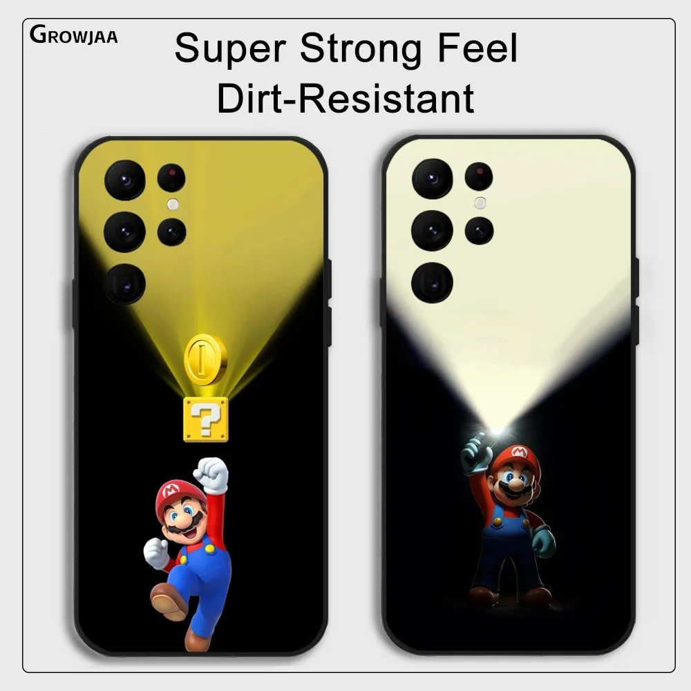 

Cartoon Super M-Mario Bros Phone Case For Samsung Galaxy S25 S24 S22 S23 Ultra S21 S20 Plus 5G Protective Silicone Funda