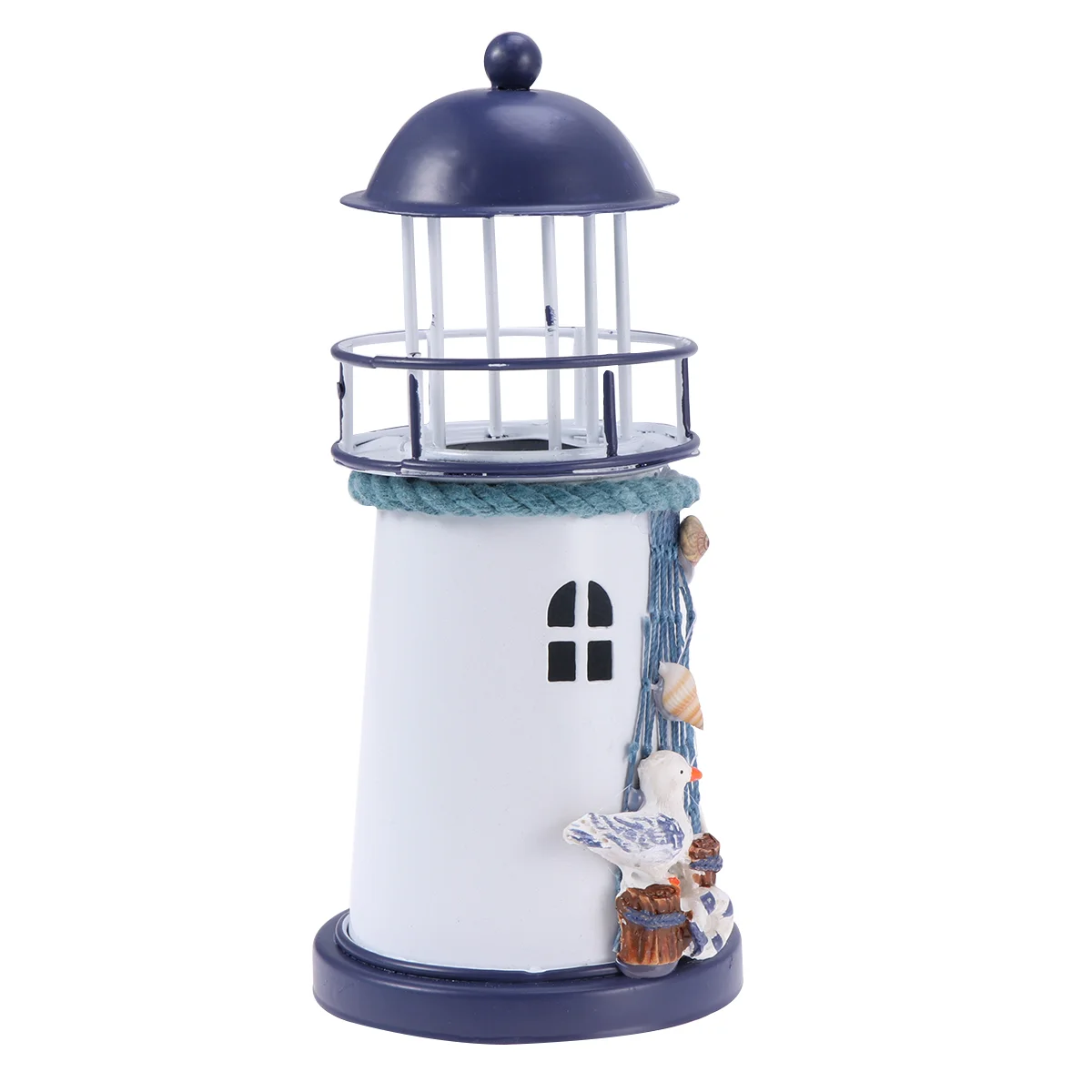 

Handcrafted Metal Lighthouse Decor Hollow Tealight Holder Mediterranean Nautical Marine Model Party House Beach